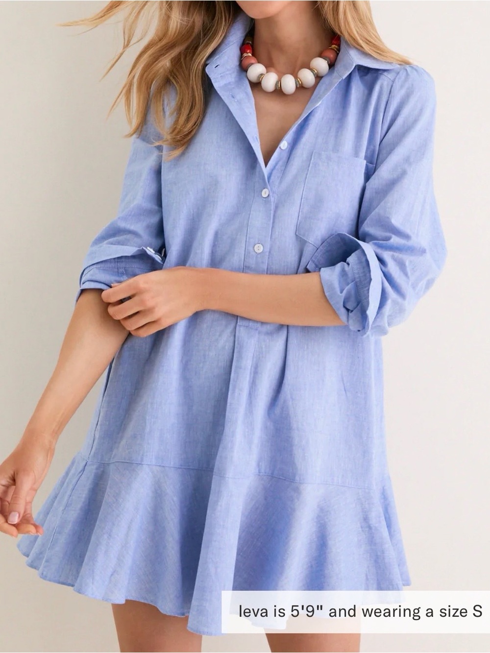 Tuckernuck Chambray Callahan Shirt Dress Blue Size Large